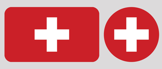 Fototapeta premium Switzerland flag. Standard Proportions for Switzerland Flag