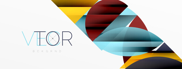 Circle, square, triangle shapes geometric minimal background