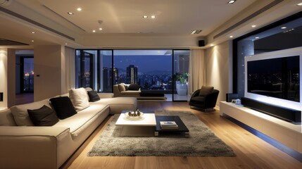 Modern living room styles: Characterized by clean lines, minimalism, and a neutral color palette, often incorporating materials like glass, steel, and metal.
