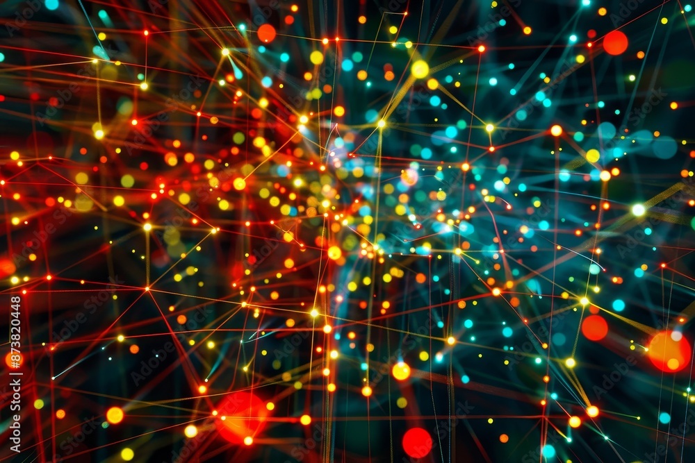 Poster colorful abstract background filled with vibrant lights creating a mesmerizing display, an abstract 