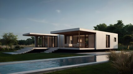 Fototapeta premium beach house with trees