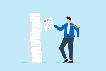 HR manager stacking resumes constructing strong team building talent strategic hiring foundation of success