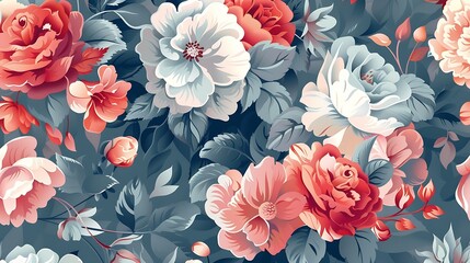 beautiful textile multicolor flower soft color decent flower bunch for textile printing allover seamless floral pattern. Generative Ai