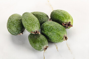 Ripe sweet huicy exotic feijoa