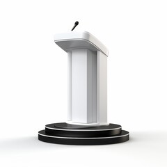 Modern Podium with Microphone