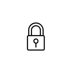 Naklejka premium Lock Icon Minimal, Simple Logo Lock