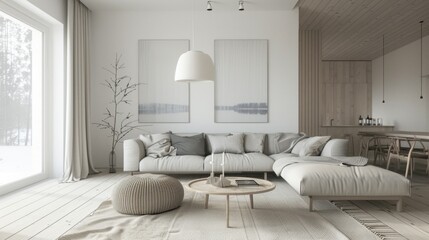 Scandinavian home interiors: Emphasizing minimalism and functionality with light colors, creating a cozy and welcoming atmosphere.
