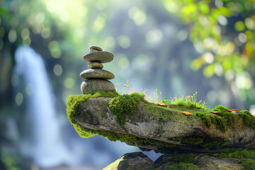 zen stones in the nature