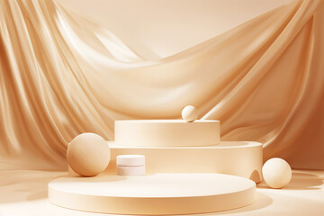 3D background Podium platform display