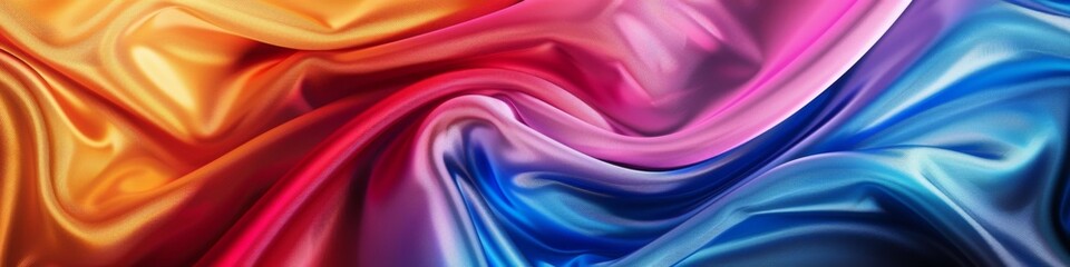 Obraz premium Abstract luxury colorful fabric texture background, silk, soft, female, silk scarf, square scarf, clothing material, fabric sample, version, comfortable, soft, breathable, waterproof and sweat-resista