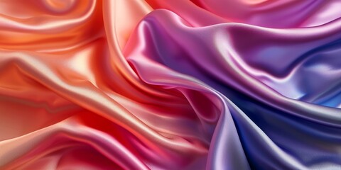 Obraz premium Abstract luxury colorful fabric texture background, silk, soft, female, silk scarf, square scarf, clothing material, fabric sample, version, comfortable, soft, breathable, waterproof and sweat-resista