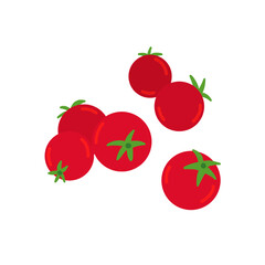 cherry tomatoes vector illustration isolated on white and transparent background