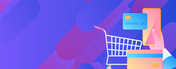 Online shopping payment security character flat vector concept operation hand drawn illustration
