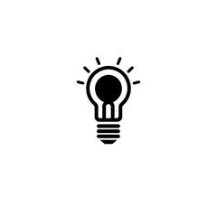 Lightbulb Icon Minimal, Simple Logo