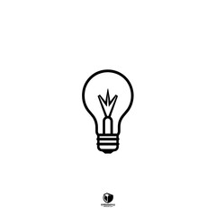 Lightbulb Icon Minimal, Simple Logo