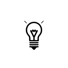 Lightbulb Icon Minimal, Simple Logo