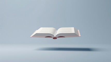 a blank book floating in the air