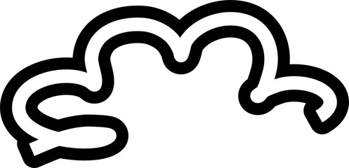 Cloud bold line. Element design