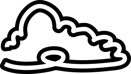 Cloud bold line. Element design