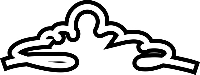 Cloud bold line. Element design