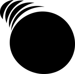 Circle black blend overlapping. Abstract geometric element design