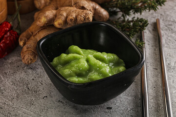 Green organic asian Wasabi seasoning