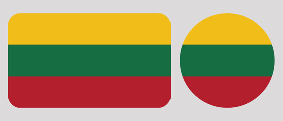 Flag of Lithuania. vector illustration