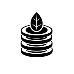 Coins Minimal Icon, Simple Logo
