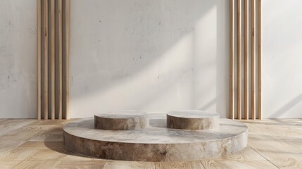 aesthetic podium with perfect background for advertisement