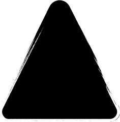 Triangle rounded painted, label, badge, frame