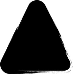 Triangle rounded painted, label, badge, frame