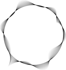 Circle blend line halftone liquid shape for frame, logo, symbol, icon