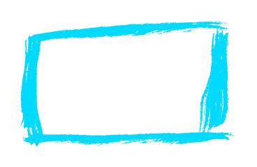 Pinselrahmen mit blauer Farbe - Unordentliche Umrandung