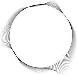 Circle blend line halftone liquid shape for frame, logo, symbol, icon