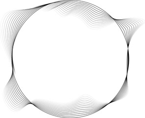 Circle blend line halftone liquid shape for frame, logo, symbol, icon