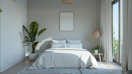 Minimalist bedroom styles: Focuses on simplicity and functionality. Features a neutral color palette, simple furniture, and minimal decor to create a serene environment.
