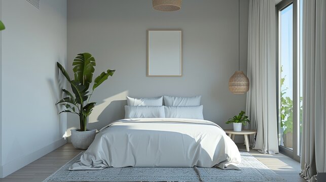 Minimalist bedroom styles: Focuses on simplicity and functionality. Features a neutral color palette, simple furniture, and minimal decor to create a serene environment.
