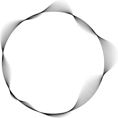 Circle blend line halftone liquid shape for frame, logo, symbol, icon