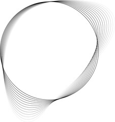 Circle blend line halftone liquid shape for frame, logo, symbol, icon