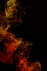 a fiery smoke