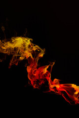 a fiery smoke