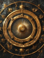 Obraz premium Baroque, Barocco Ornate Marble Ceiling Non-Linear Reformation Design with Intricate Accents Depicting Classic Elegance and Architectural Beauty