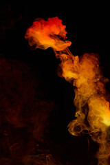 a fiery smoke