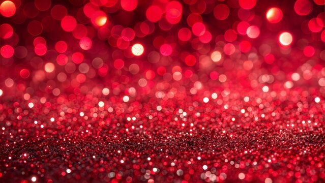 Red ruby glitter background. Sparkle texture. Abstract background for New Years or Christmas holiday