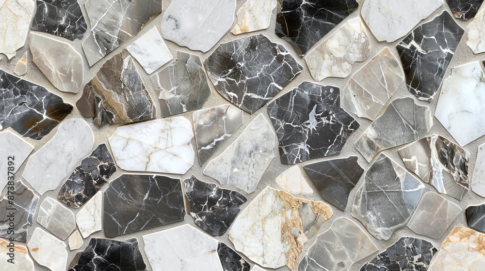 Poster beautiful blend of marble and quartz, creating a seamless and unique pattern. perfect for walls or f