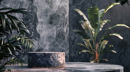 cylinder podium with aestetic background