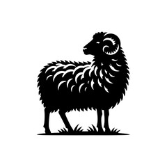 Ewe Vector Design - Ewe Silhouette - Ewe Illustration.