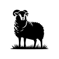 Ewe Vector Design - Ewe Silhouette - Ewe Illustration.