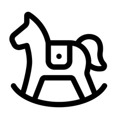 Rocking Horse Line Icon