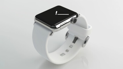 A set of smartwatches with colorful straps on a black background, showcasing 3D rendering of wearable devices, health, and fitness trackers.